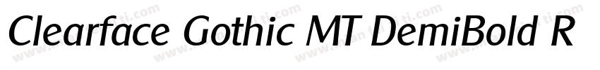 Clearface Gothic MT DemiBold Regula字体转换